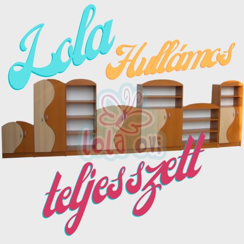 LOLA hullámos ajtós szekrénysor