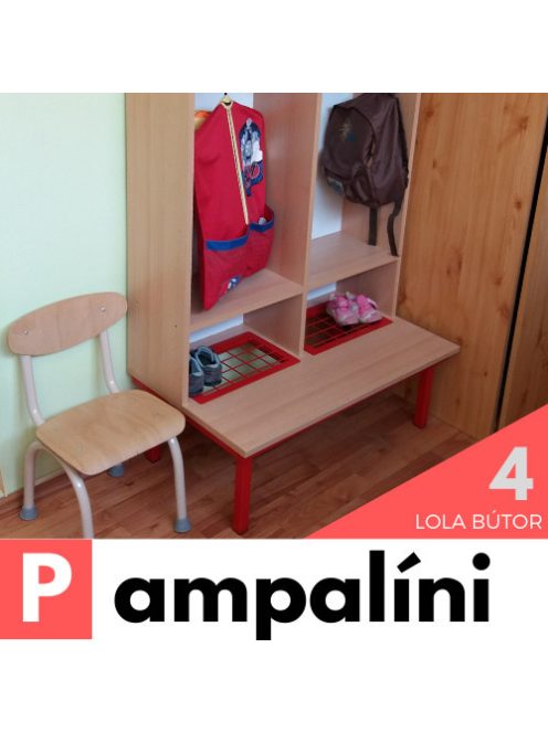 PAMPALINI Óvodai öltözőszekrény (normál magas, 2 osztásos)