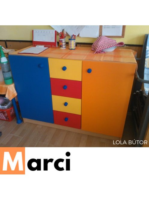 Hambár Marci tálalószekrény középen 4 fiókkal