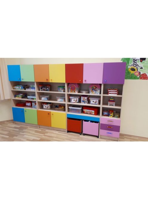 MIRABO - Színes ajtós óvodai szekrény
