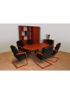 Félkörívesen lekerekített tárgyalóasztal